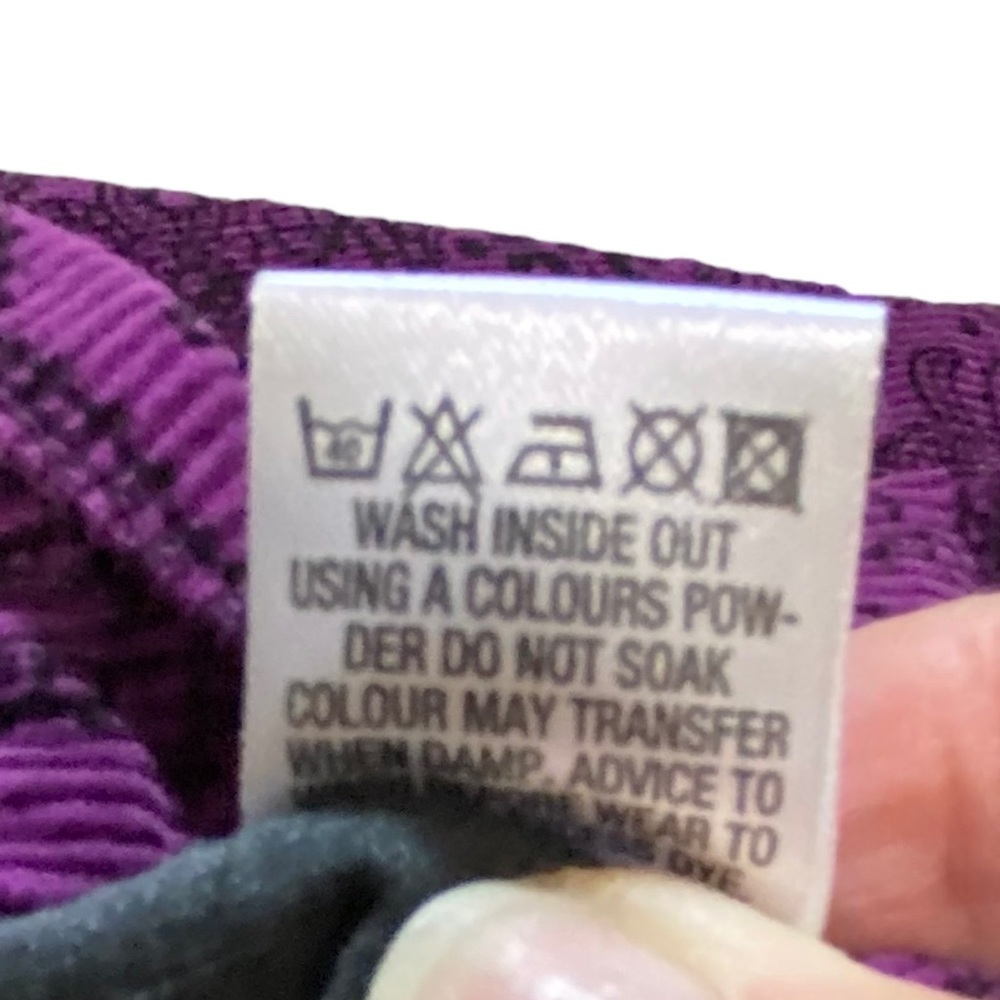 RUN & FLY - SIZE 32T - BRIGHT PURPLE CORDUROY  - BELL BOTTOM PANTS - RETRO B1 - Picture 9 of 9